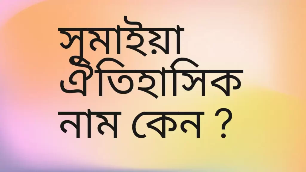 সুমাইয়া নামের অর্থ কি