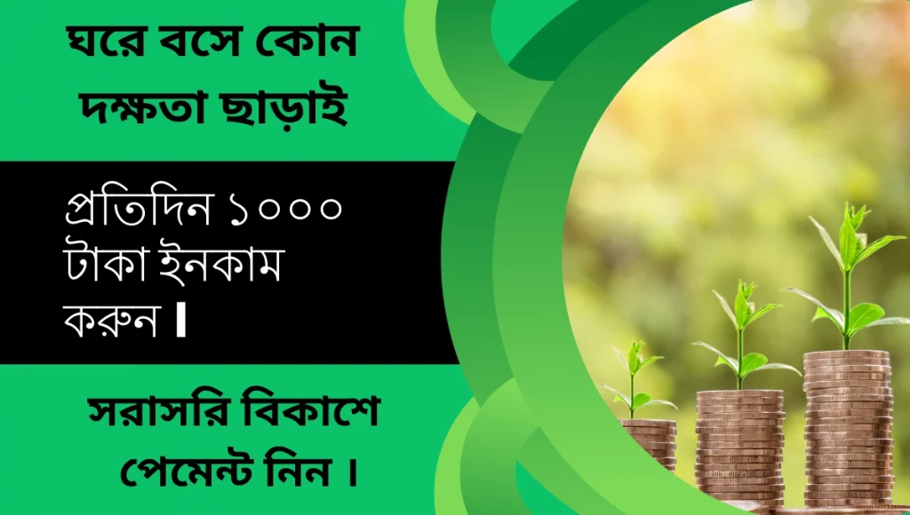 প্রতিদিন ১০০০ টাকা ইনকাম
