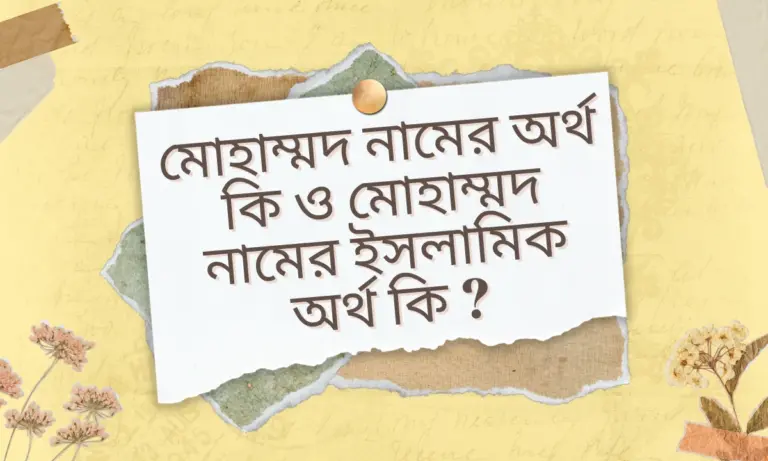 মোহাম্মদ নামের অর্থ কি